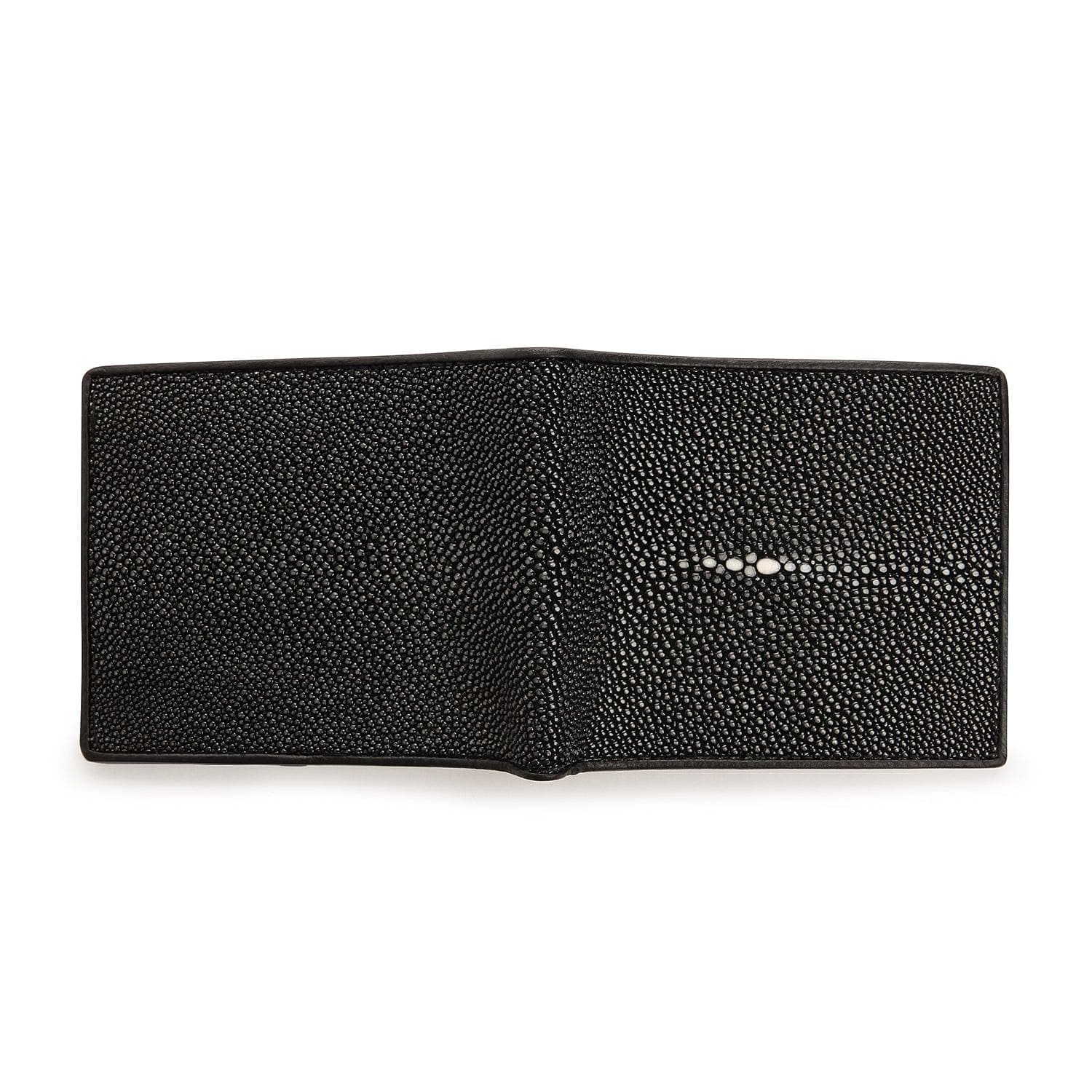 Premium Black Stingray Leather Wallet for Men - Slim RFID Blocking Bifold Wallet with Money Clip - Perfect for Business, Travel & Everyday Carry