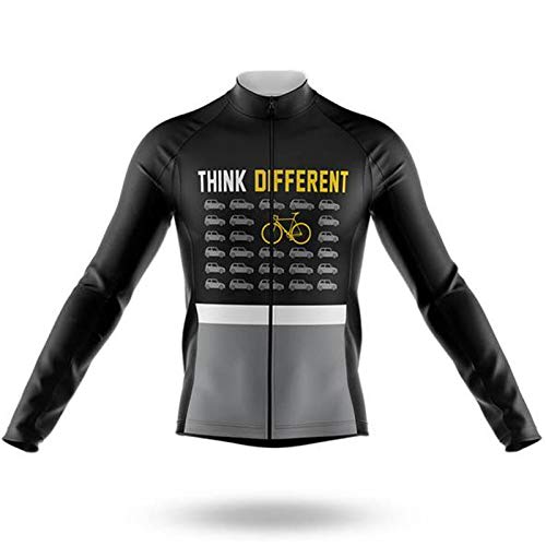 BIKE BEER Cycling Long-Sleeve Winter Jersey - Thermal Cold Weather Bicycle Shirt for Men & Women - Perfect for Winter Road Biking, Mountain Cycling & Cold Weather Commuting