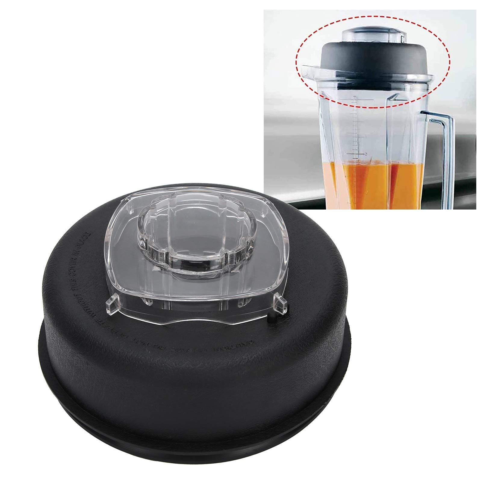 Vitamix 64 oz Blender Upper Lid Replacement - 2-Part Lid & Plug for Vitamix Extractor - Durable Blender Container Cover Replacement Parts - Perfect for Smoothies, Soups & Nut Butters
