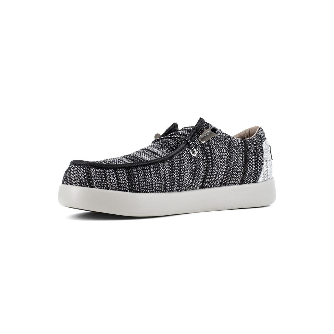 Women's Chill Composite Toe Casual Work Shoes - Black & White Slip Resistant Comfortable Shoes for Walking, Standing & Light Duty Work