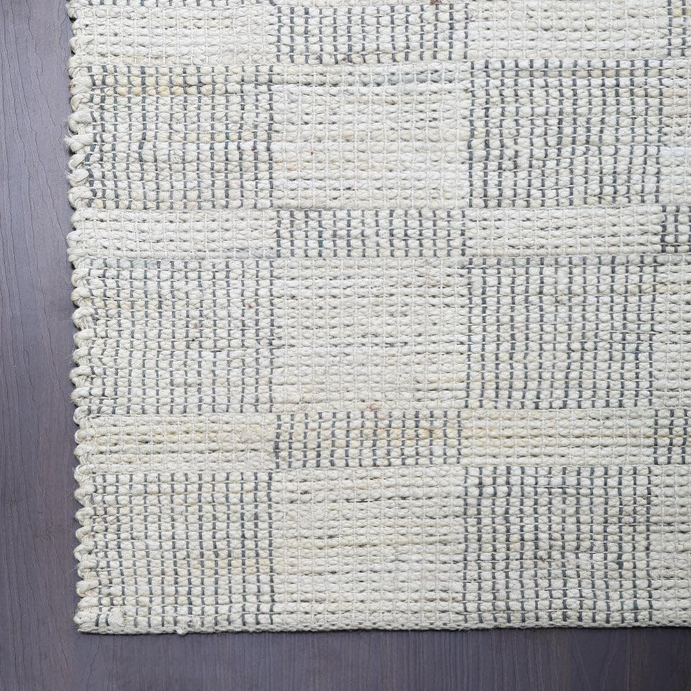 Hand Woven Jute Eco-Friendly Contemporary Area Rug 6'x9' Rectangle - Natural Fiber High Pile Beige Indoor Outdoor Rug for Living Room, Bedroom & Patio | Sustainable Home Decor (J00092)