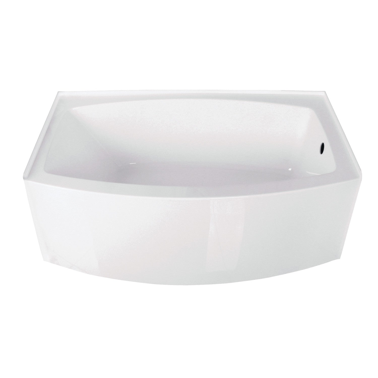 Aqua Eden VTDR603022R 60 Inch Acrylic Rectangular 3 Wall Alcove Bathtub - Right Hand Drain Hole, Glossy White Finish for Modern Bathroom Renovation & Spa-Like Relaxation