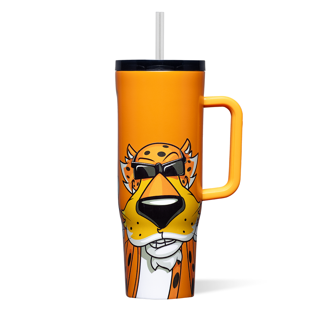 Cheetos x Corkcicle Cruiser - Insulated Stainless Steel Tumbler with Straw - Perfect for Travel, Office & Outdoor Adventures
