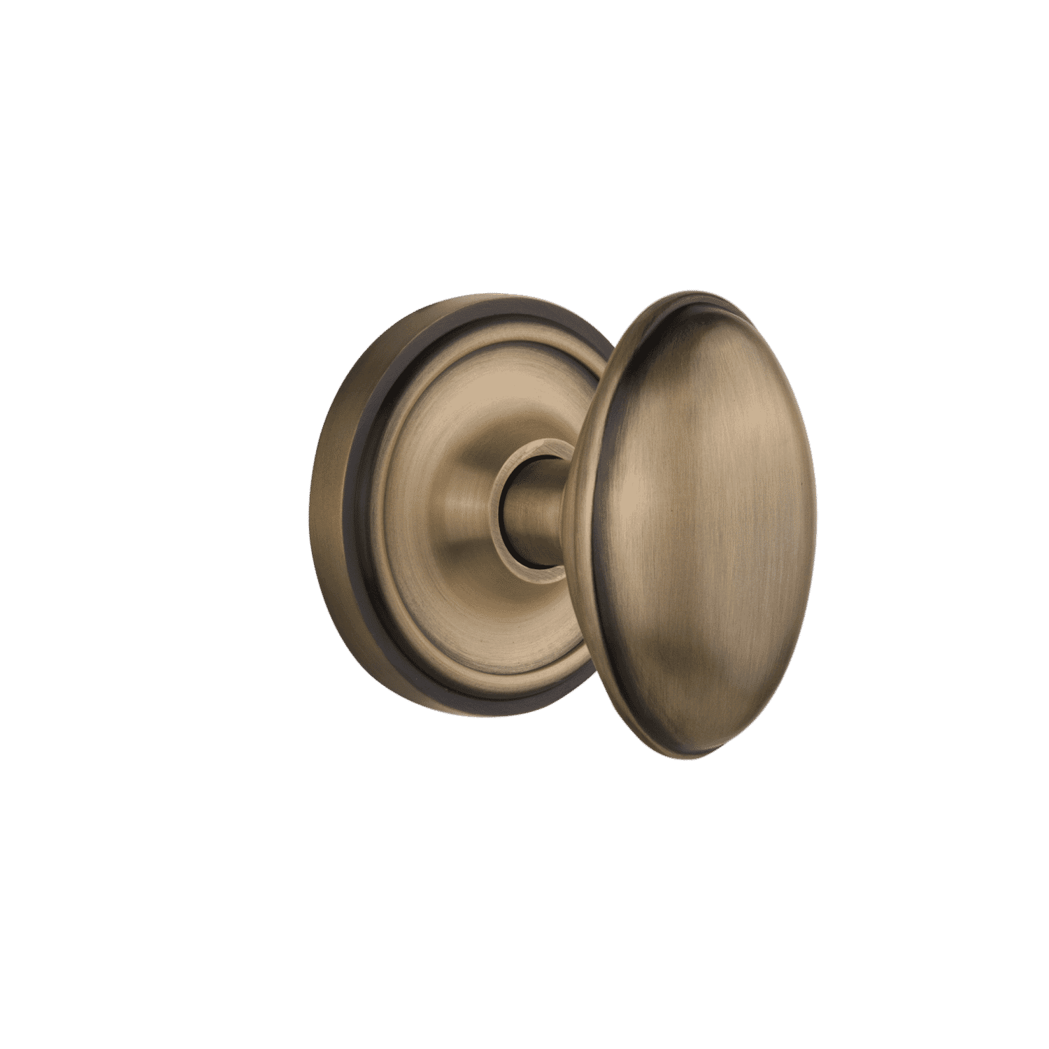 Vintage Antique Brass Classic Rosette with Homestead Knob - Perfect for Cabinet Doors, Drawers & Furniture Hardware Upgrades