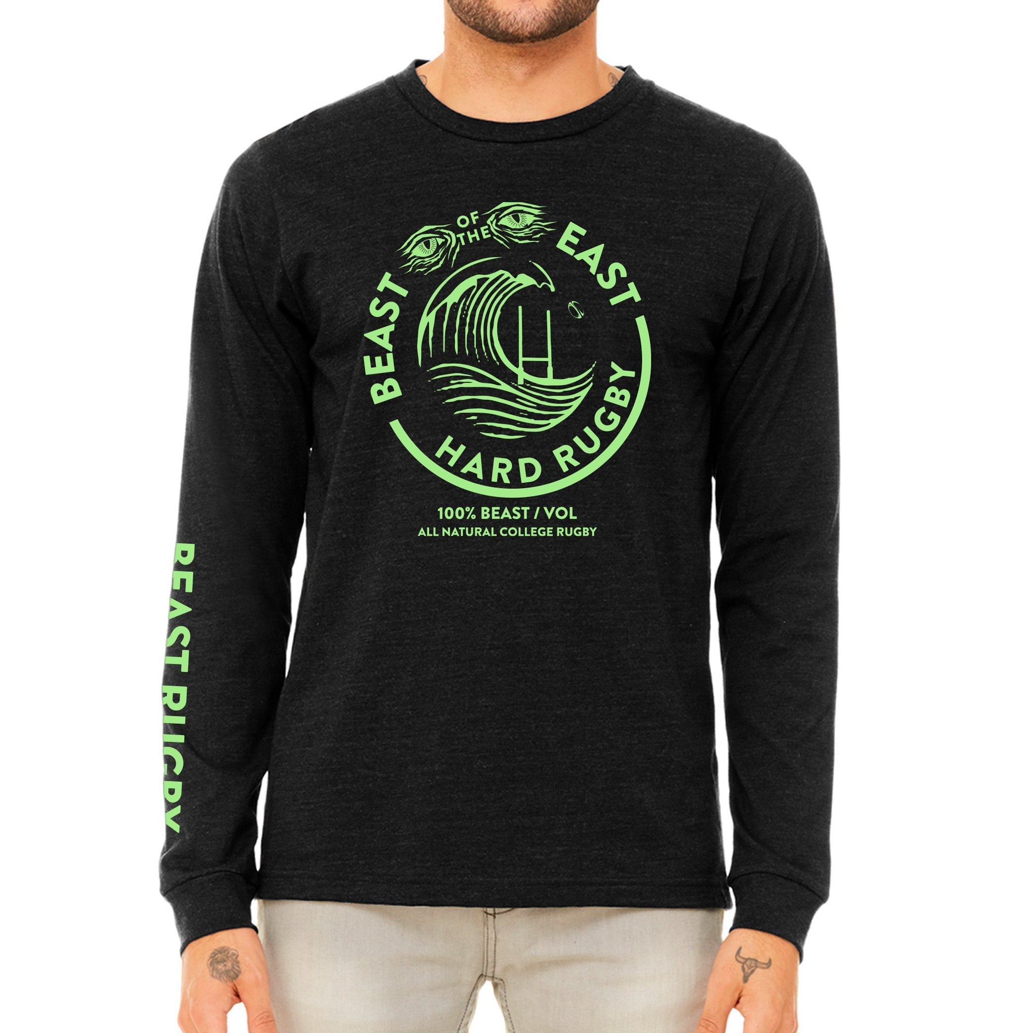 BOE 2022 Long Sleeve Rugby T-Shirt for Men - Durable & Comfortable Rugby Jersey for Training, Matches & Casual Wear