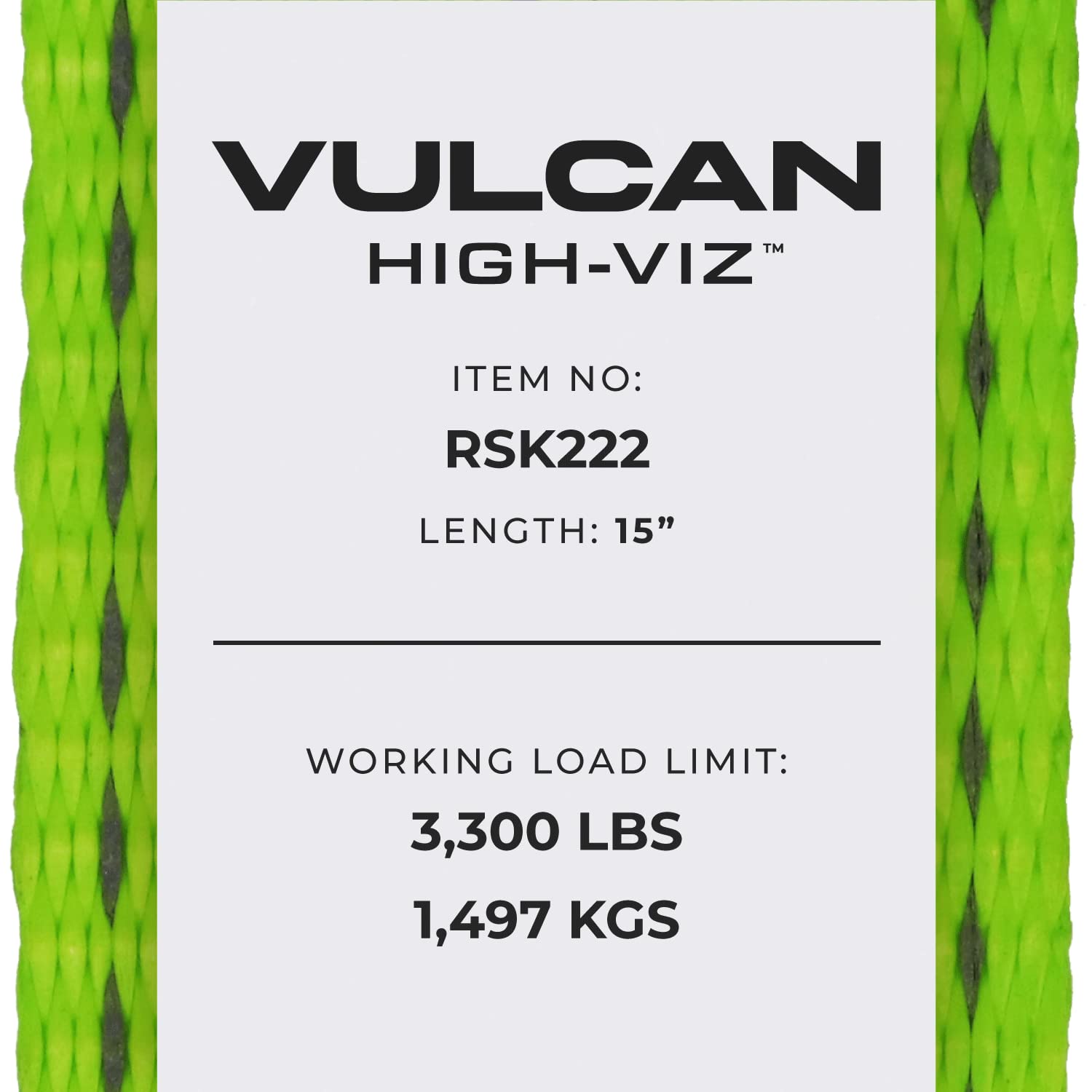 VULCAN 2 Inch x 15 Foot Ratchet Strap with Wire Hook & Stake Pocket D Ring Kit - High Visibility Tie Down Straps for Trucks, Trailers, Cargo Securing - Heavy Duty Transport, Moving, Construction Use