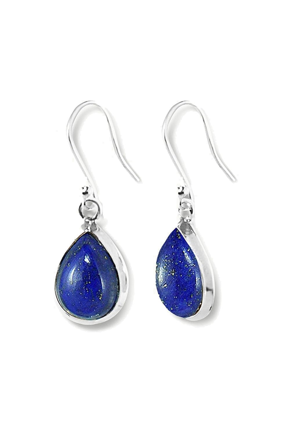 Natural Lapis Lazuli Sterling Silver Drop Earrings for Women – 925 Silver Dangle Earrings with Gift Box – Birthstone Jewelry for Special Occasions & Everyday Elegance