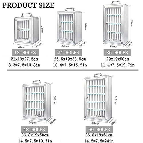 36-Slot Metal Phone Locker with Numbered Keys - Secure Storage Cabinet for Cell Phones in Classrooms, Exams & Workplaces (Silver) | Ideal for Schools, Offices and Factories to Prevent Phone Theft