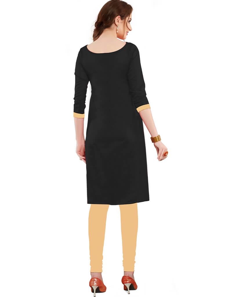 Stylish Black Cotton Chudidar Salwar Suits for Women - Comfortable Traditional Indian Outfit for Parties, Weddings & Festivals