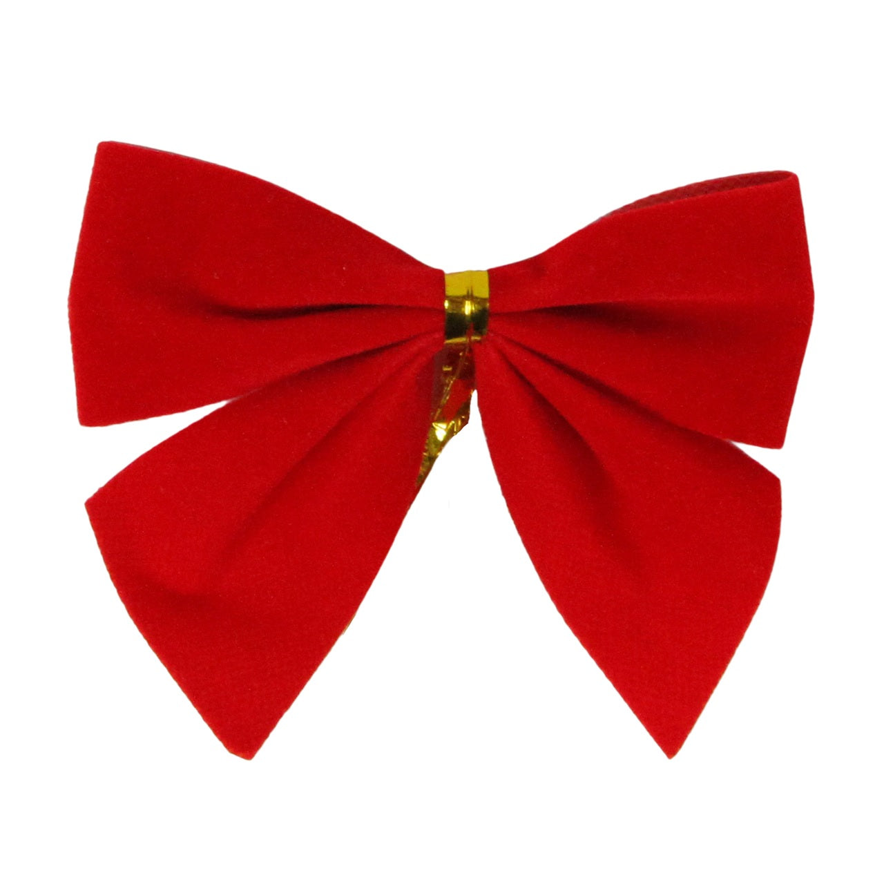 6 Pack Mini Red Velvet Christmas Bows - 3.5 Inch 2 Loop Holiday Gift Wrapping Decorations for Presents, Tree Ornaments & Party Decor