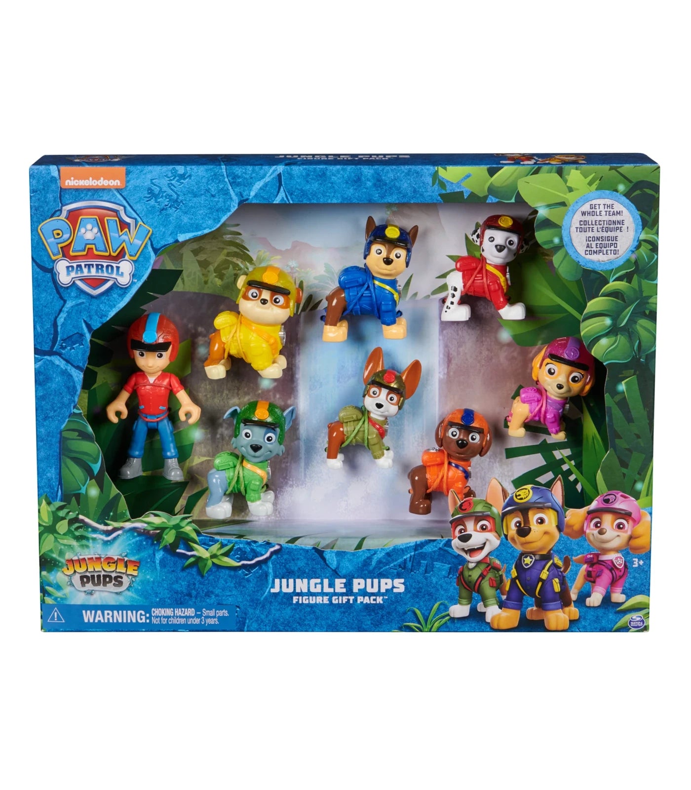 PAW PATROL JUNGLE PUPS Action Figure Toy Set - 6 Pack with Chase, Marshall, Skye & More | Perfect Gift for Kids Birthday & Christmas | Adventure Play & Collectible Fun