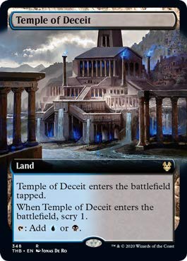 Magic: The Gathering - Temple of Deceit Extended Art Card (Theros Beyond Death) - Premium MTG Foil Card for Collectors & Deck Builders - Perfect for Commander, Modern & Standard Play