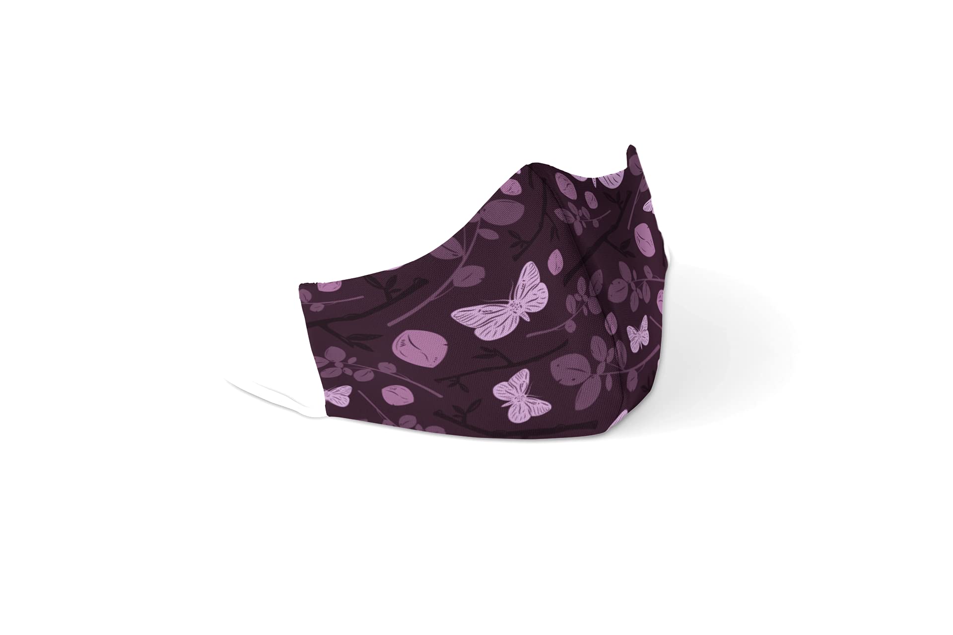 Story Sketchers - Butterfly Print Cotton Face Mask | 2-Ply Breathable Fabric | Soft Ear Loops with Adjustable Straps | Comfortable for School, Work & Outdoor Activities