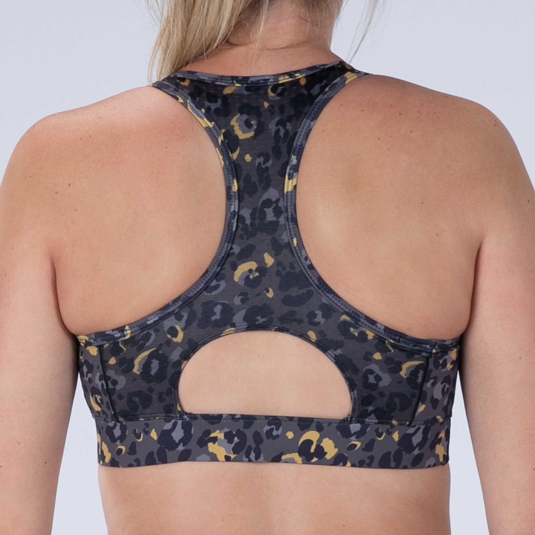Women's Limited Edition Cheetah Print Running Bra - High Support Sports Bra for Women - Perfect for Running, Yoga & Gym Workouts