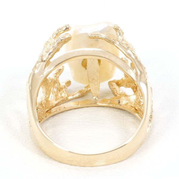 14K Yellow Gold Pearl Ring for Women - Elegant Pearl Jewelry for Wedding, Engagement & Special Occasions