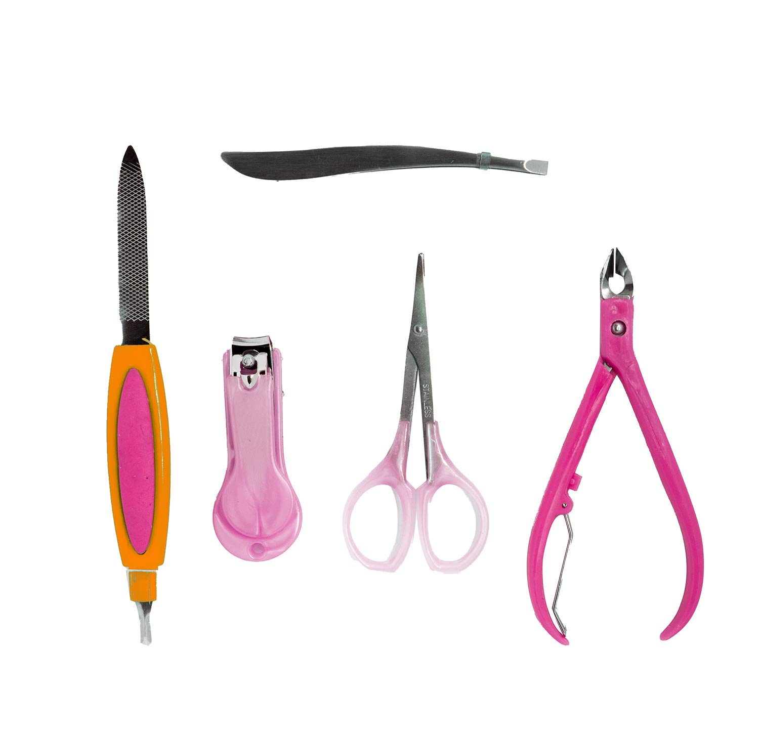 Boxo 5-Piece Professional Manicure & Pedicure Kit - Nail File, Cuticle Clipper, Nail Scissors, Hand Care Tools for Salon & Home Use - Perfect for DIY Nail Care & Gift Giving