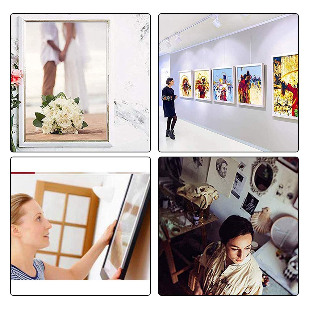 MroMax 100PCS Silver Picture Frame Hooks for Wall Decor & Photo Display