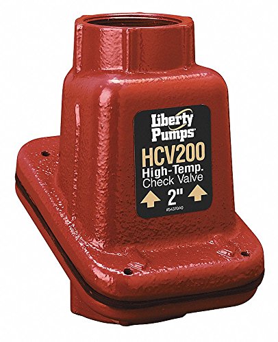 Liberty Pumps 2 Inch High Temperature Swing Check Valve, Cast Iron, FNPT Connection - Ideal for Hot Water Systems, HVAC, and Industrial Applications