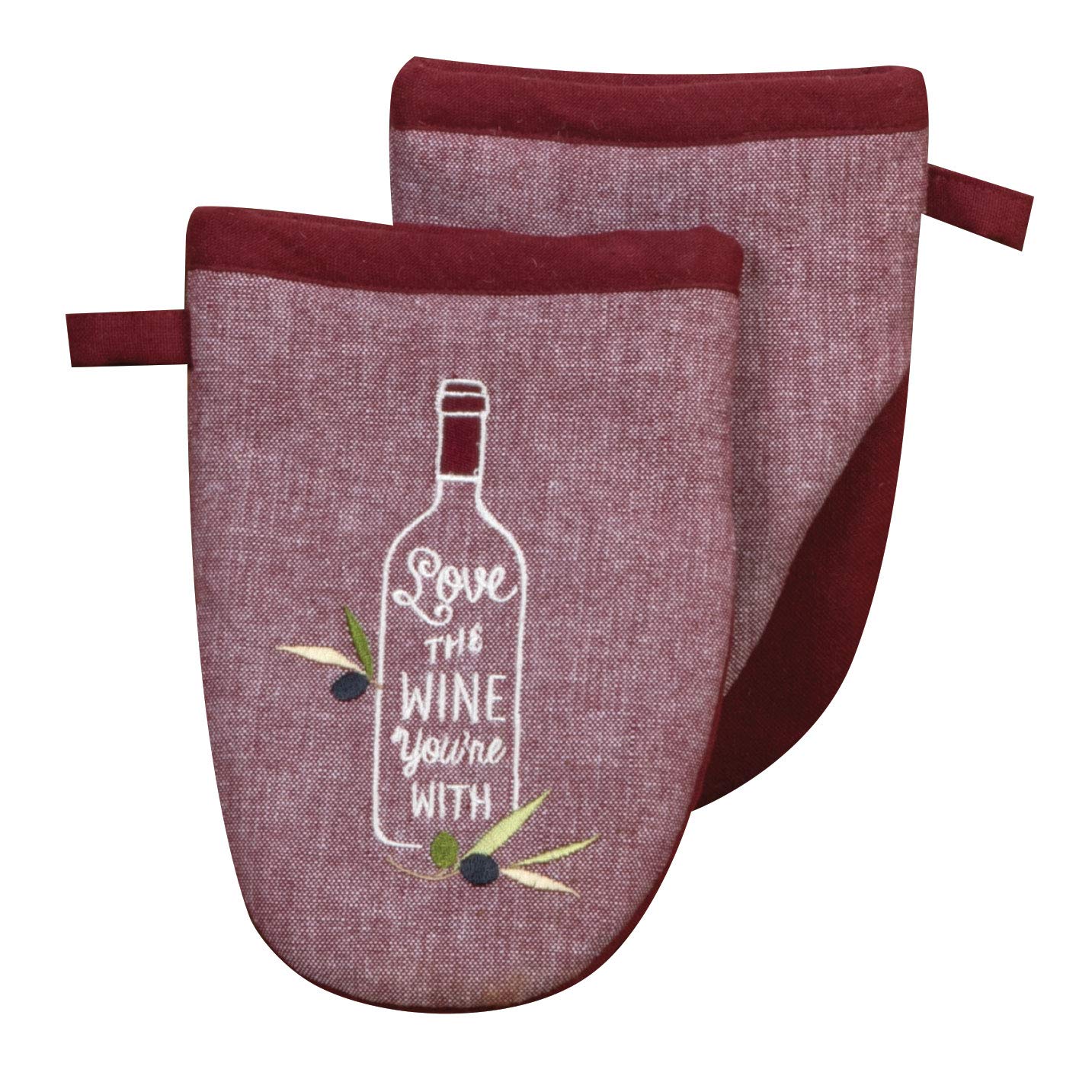 Kay Dee Designs Heat Resistant Oven Mitts - Set of 2 Premium Kitchen Textiles for Baking, Cooking & Grilling - Perfect for Holiday Meals, BBQ Parties & Home Kitchen Safety