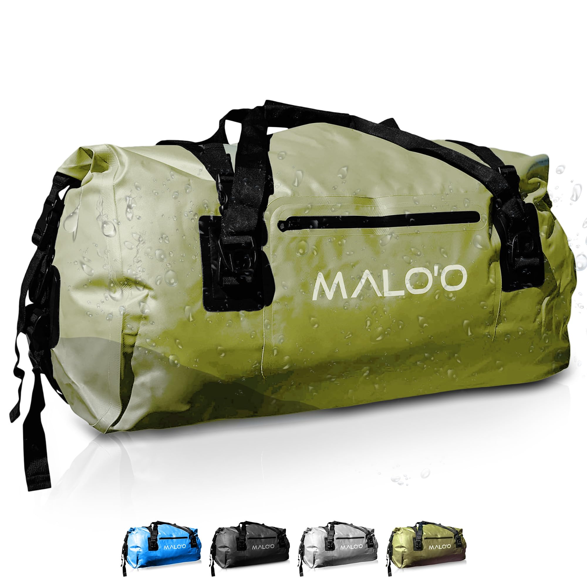 Waterproof Dry Bag Duffel 40L/60L/100L - Roll Top Design for Kayaking, Rafting, Boating, Swimming | Heavy Duty Waterproof Gear Bag with Internal/External Pockets & MOLLE Loops | Perfect for Camping, Hiking, Beach Trips & Fishing Adventures