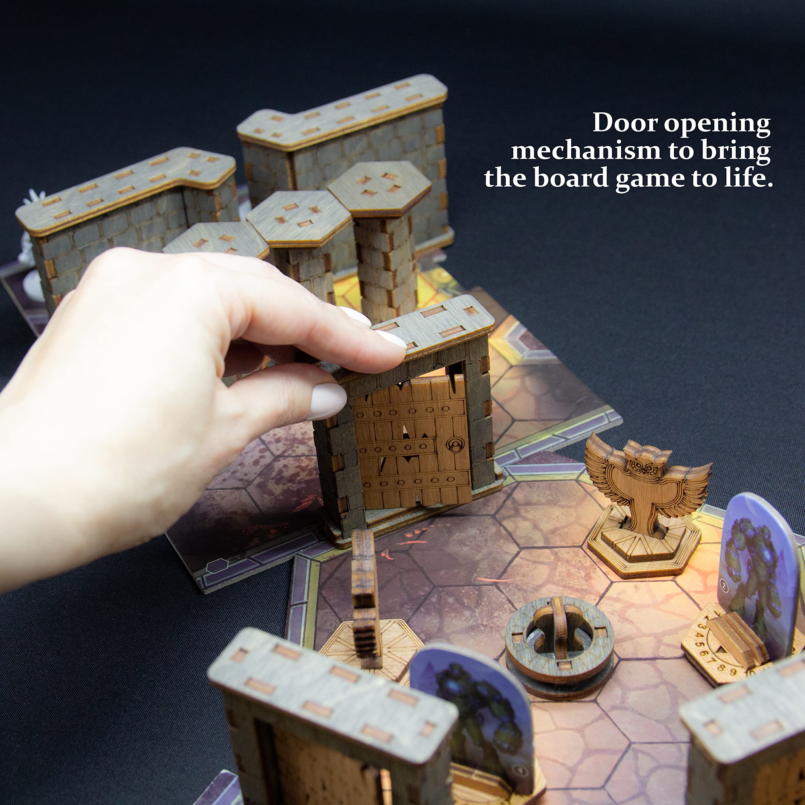 SMONEX 67-Piece Terrain Pack - Laser Engraved Game Tokens Compatible with Gloomhaven, Jaws of The Lion & Frosthaven Board Games - Perfect DND Accessories for RPG Campaigns and Tabletop Gaming