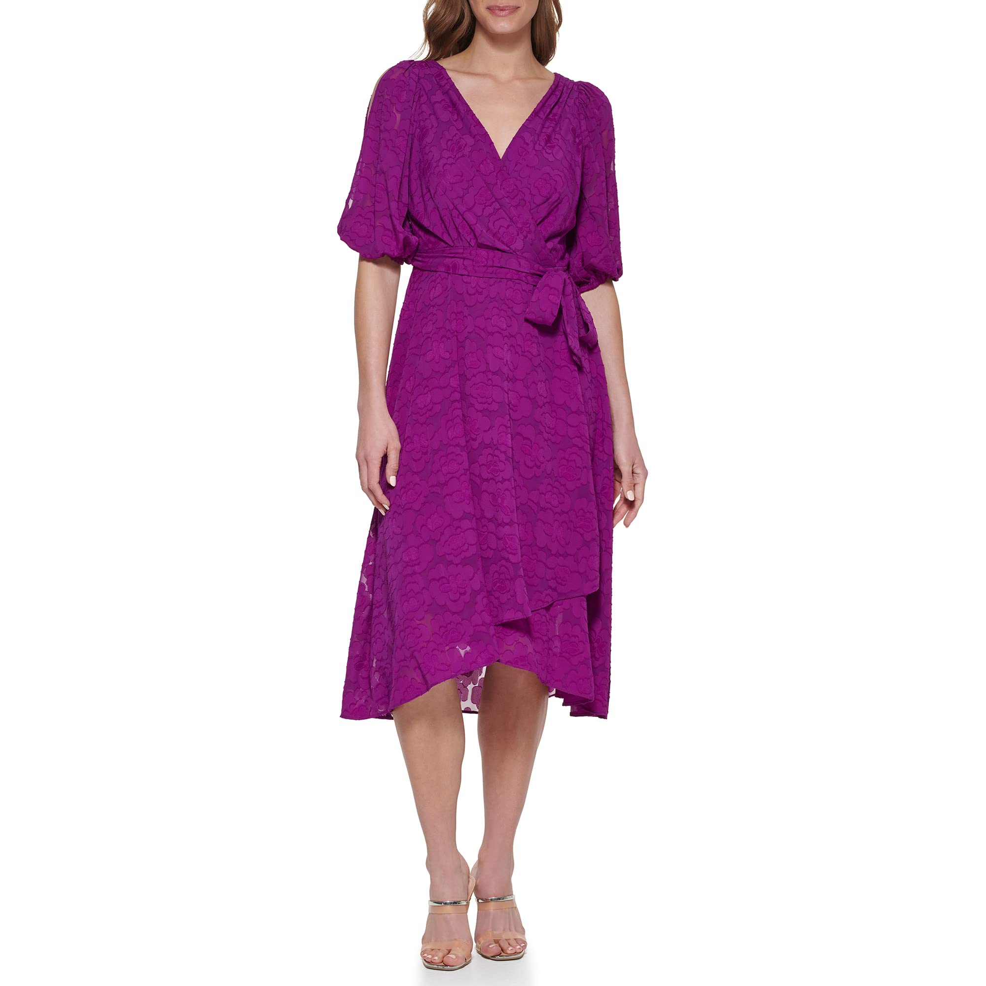 DKNY Women's Asymmetrical Wrap Dress for Work & Evening