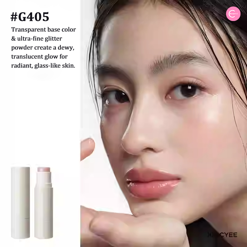 JOOCYEE Glazed Multi-Purpose Blush & Highlighter Stick - Creamy Blush Stick for Cheeks, Lips & Eyes | Natural Glow Makeup for Day & Night | Perfect for Everyday Wear & Special Occasions