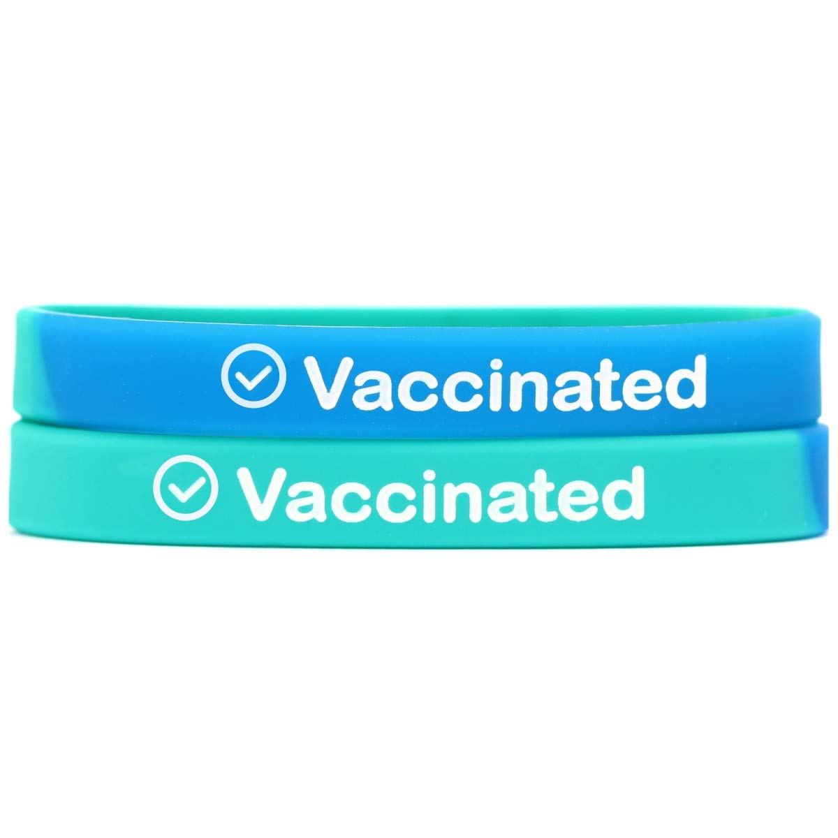 2 Pack Vaccinated Bracelets - Waterproof & Adjustable Wristbands for Health Safety - Perfect for Travel, Events, and Medical ID