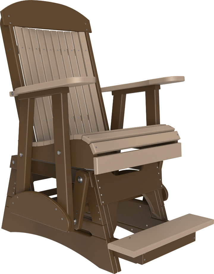 LuxCraft 2-Foot Classic Balcony Glider Chair - Outdoor Patio Swing for Relaxing, Porch Rocking, and Garden Lounging