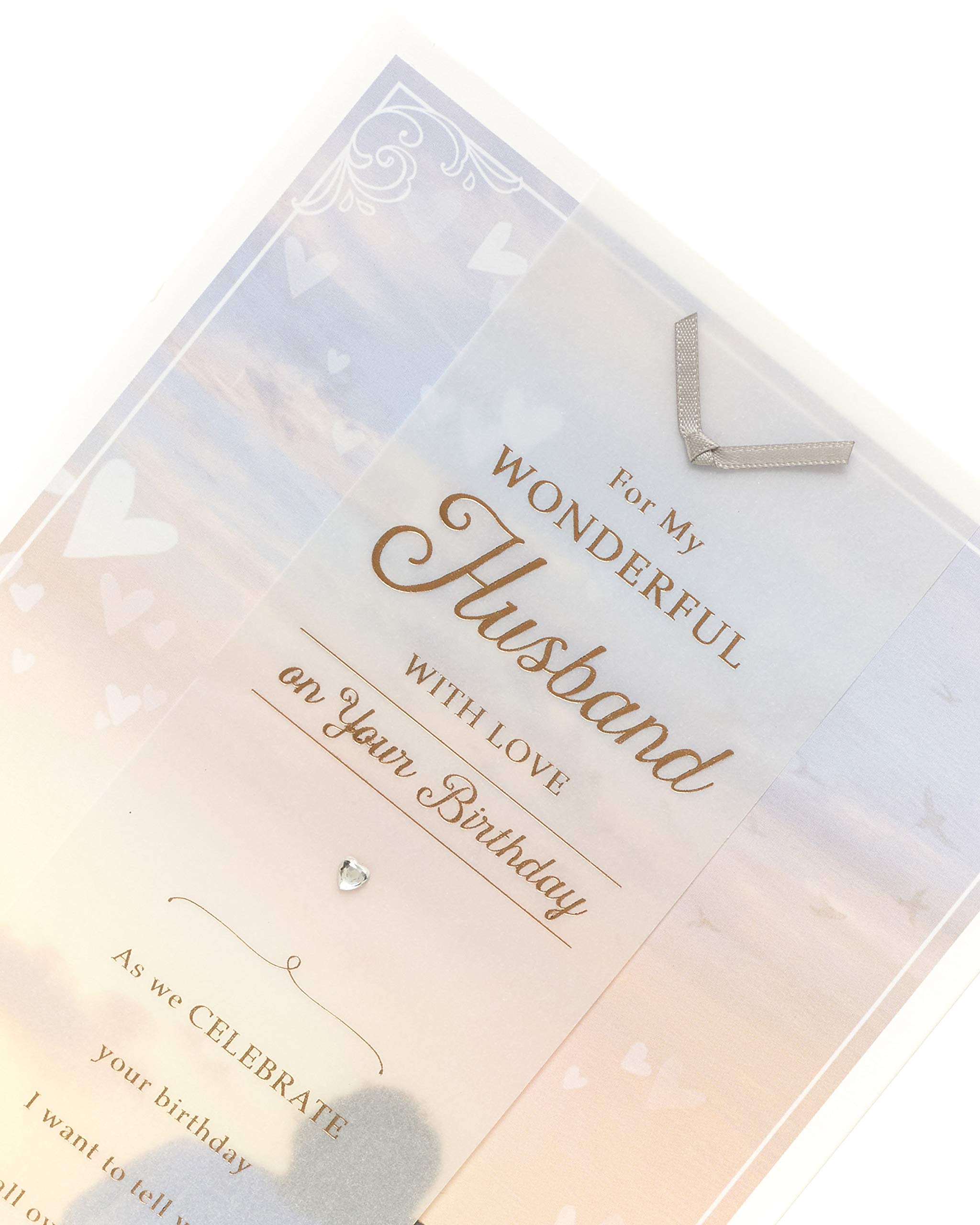 UK Greetings Husband Birthday Card with Envelope - Thoughtful Special Design for Anniversary, Valentine's Day & Romantic Occasions