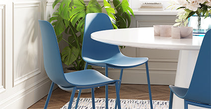 Isla Dining Chair - Modern Wooden Dining Room Chairs Set of 2, Comfortable Upholstered Seat with Sturdy Metal Legs - Perfect for Kitchen, Dining Room, Breakfast Nook & Home Decor