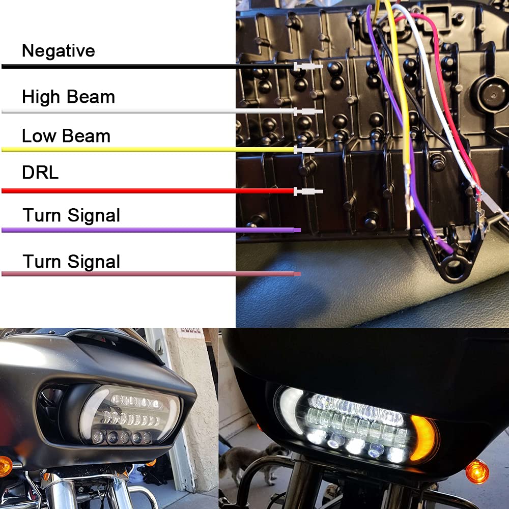 Premium LED Headlight & Turn Signals for Harley Road Glide 2015-2022 - Bright Daytime Running Lights & Side Marker Lights - Perfect for Night Riding, Commuting & Motorcycle Safety Upgrades