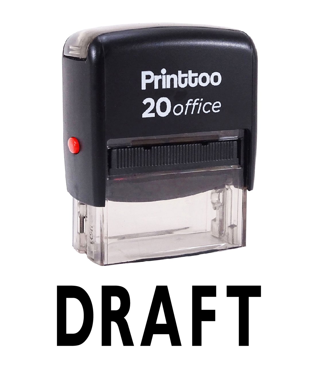 Printtoo Self Inking Rubber Stamp - Custom Office Stamp for Documents, Paperwork & Crafts - Black Ink - Perfect for Business, School & Home Use