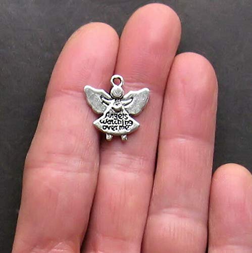 30PCS Antique Silver Tone Angel Charms Pendants for DIY Jewelry Making, Necklace & Bracelet Crafting - Perfect for Scrapbooking, Gift Giving & Home Decor