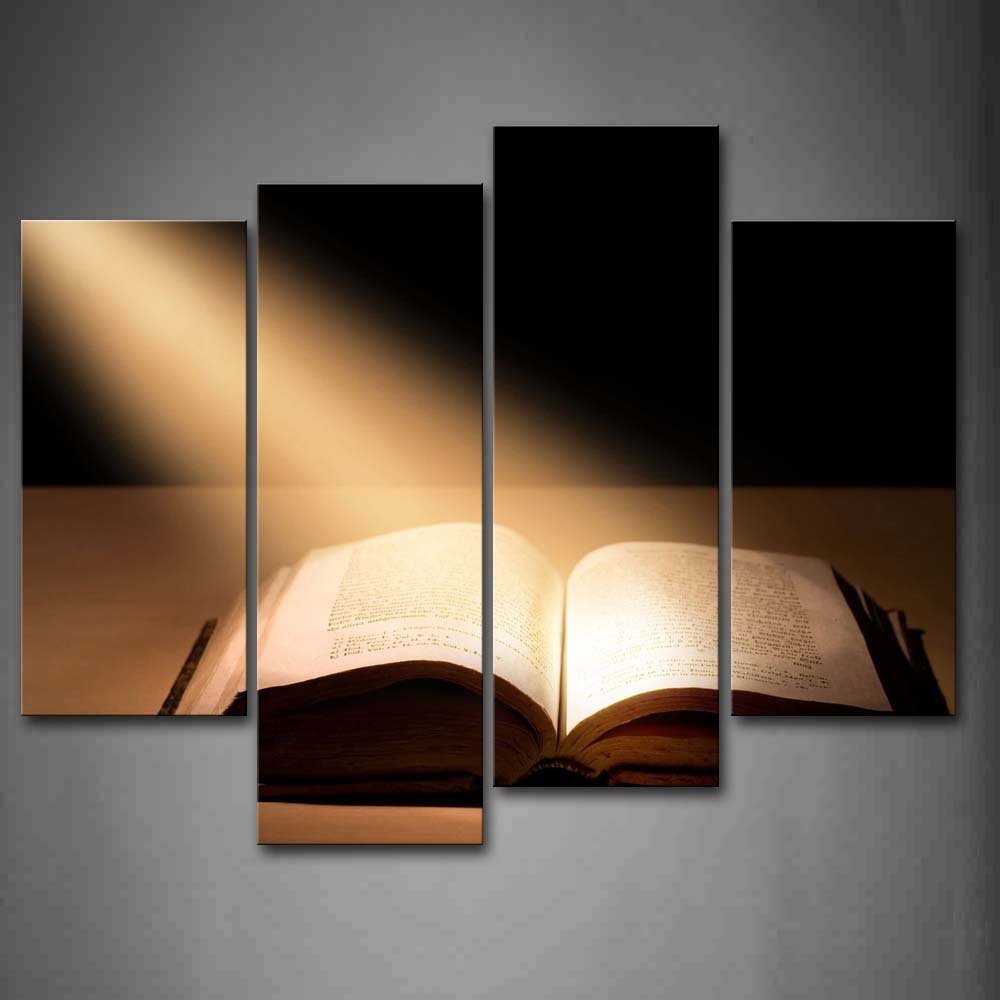 Religious Wall Art - Holy Bible & Jesus Canvas Painting for Christian Home Decor - Inspirational Scripture Print on Canvas - Perfect Gift for Faithful Believers & Church Goers - Ideal for Living Room, Bedroom & Prayer Space