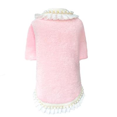 Dream Pearls Dog Sweater - Soft Baby Pink Knitted Pet Clothing for Small to Medium Dogs - Perfect for Winter Warmth & Fashion Outfits