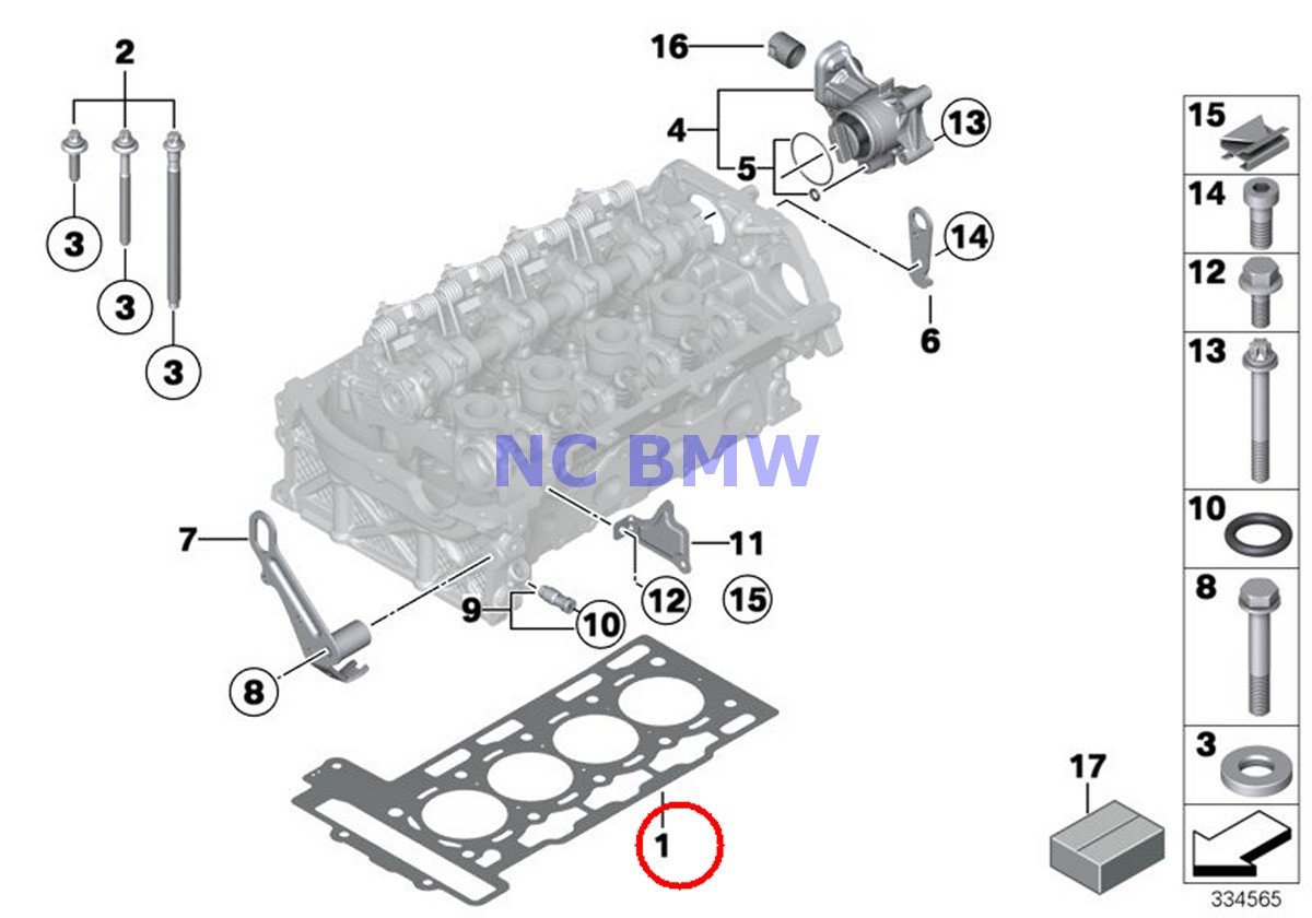 BMW Mini Cylinder Head Gasket +0.3mm (1.20mm) - Compatible with Cooper S, JCW, Cooper SX Models | High-Performance Engine Seal Replacement for BMW Mini Vehicles | Ideal for Engine Repairs, Performance Upgrades & Maintenance