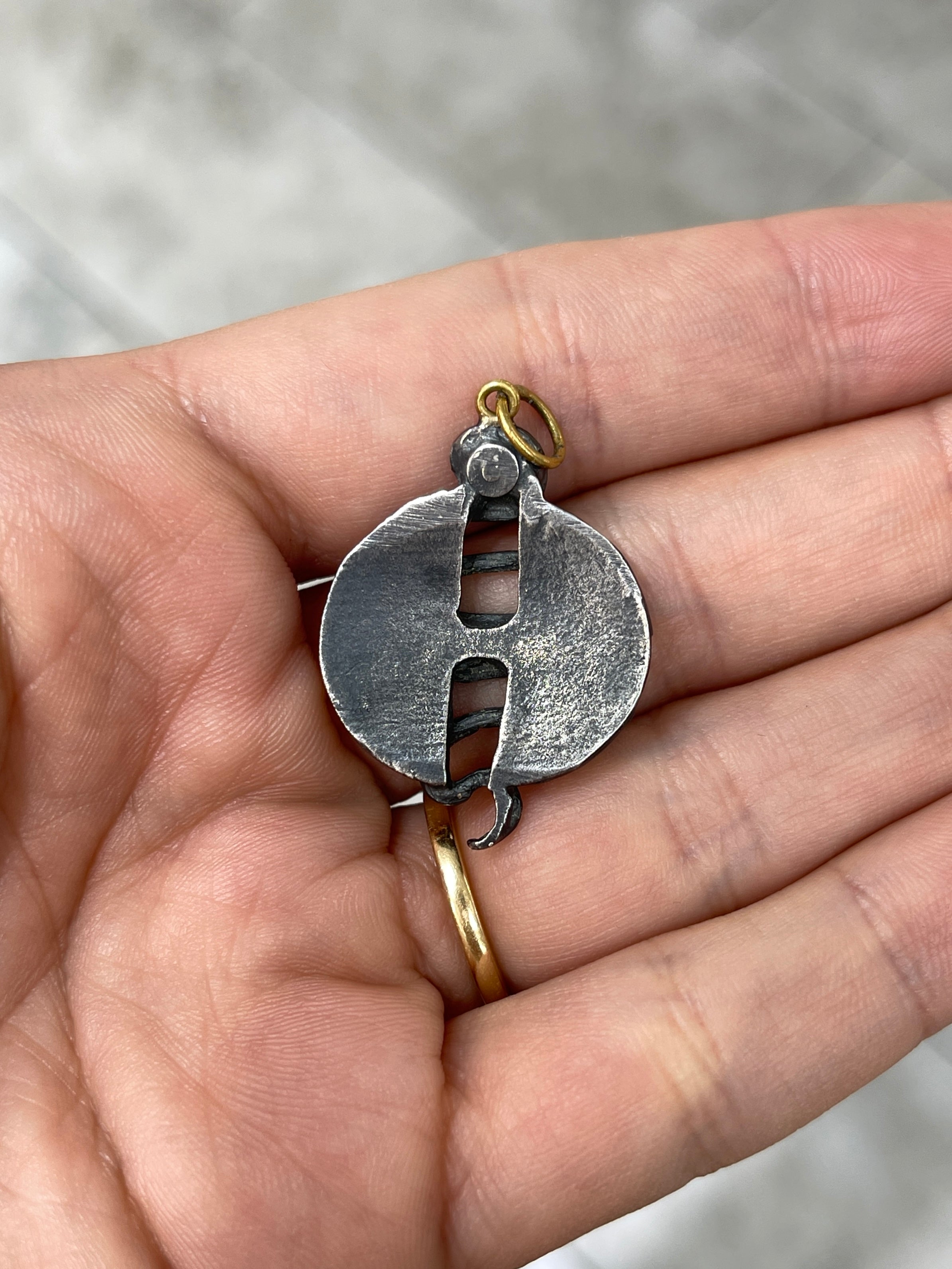 0.35tcw 24K Gold & Sterling Silver Emerald Snake Medallion Pendant - Elegant Jewelry for Women, Gift for Her, Perfect for Parties, Weddings & Special Occasions