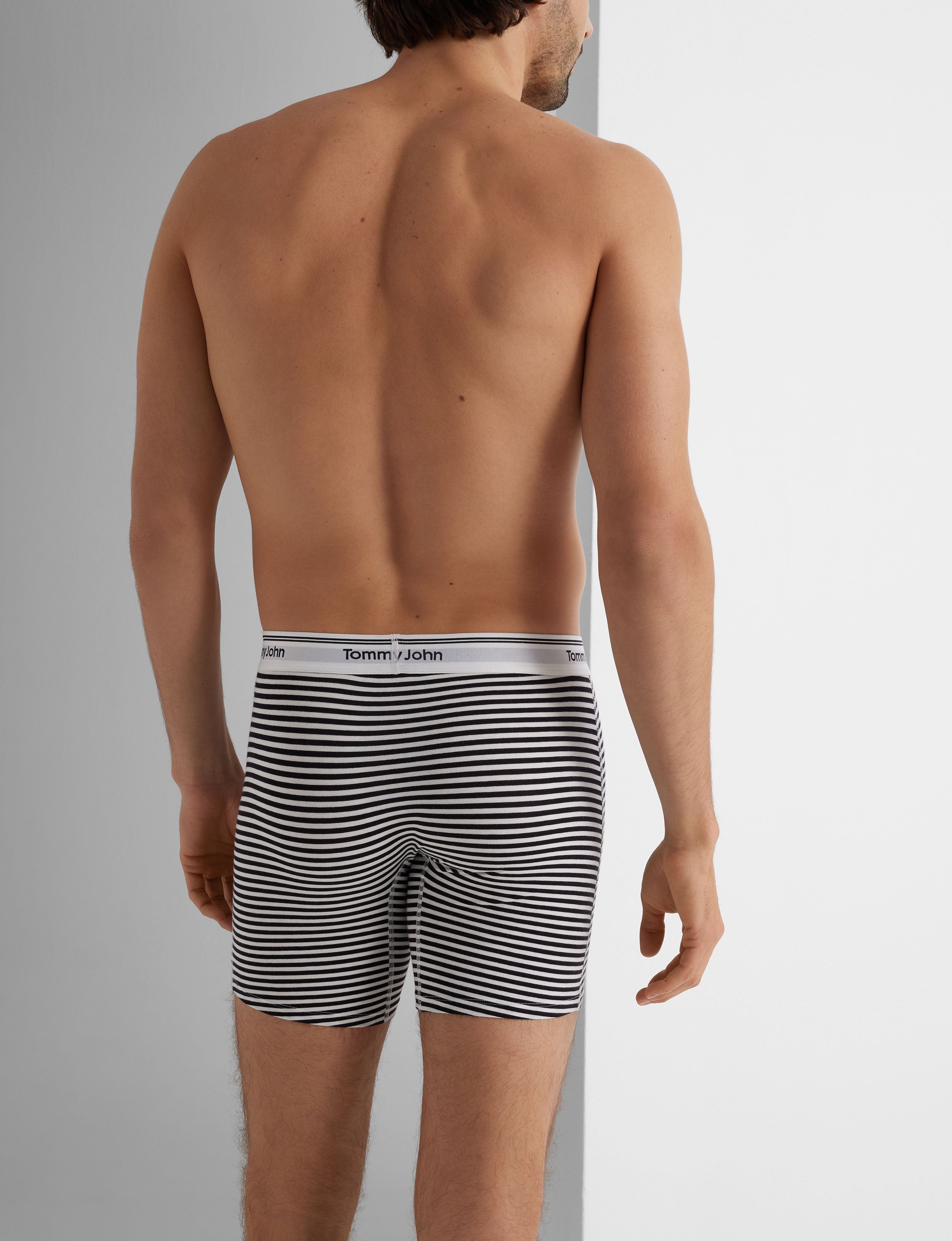 Premium Cotton Mid-Length Boxer Briefs for Men - 6 Pack (3 Pairs) - Soft Breathable Underwear for All-Day Comfort - Perfect for Workout, Travel & Daily Wear