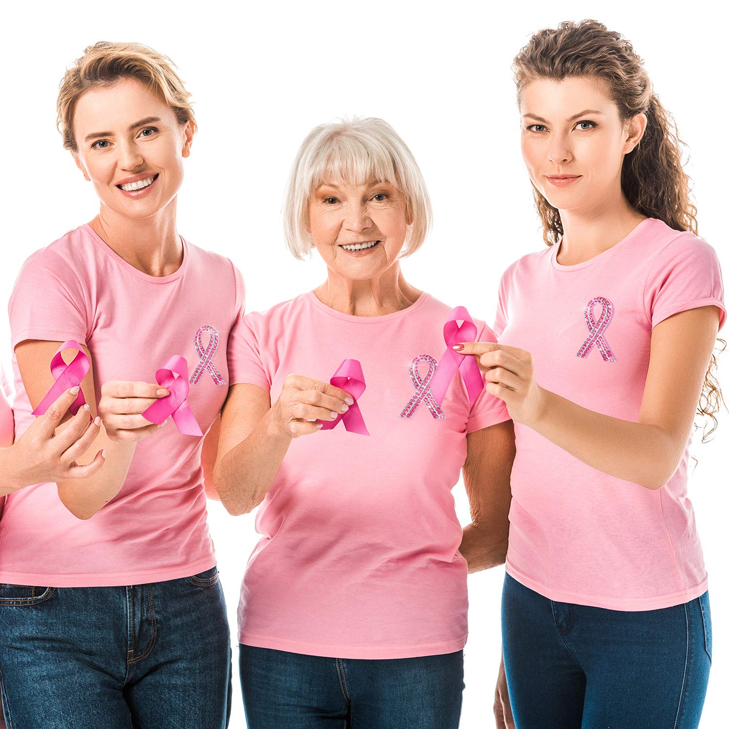 WILLBOND 8-Piece Pink Ribbon Breast Cancer Awareness Pin Set - Crystal Brooch Lapel Pins for Women, Perfect for Charity Events, Fundraisers & Showing Support