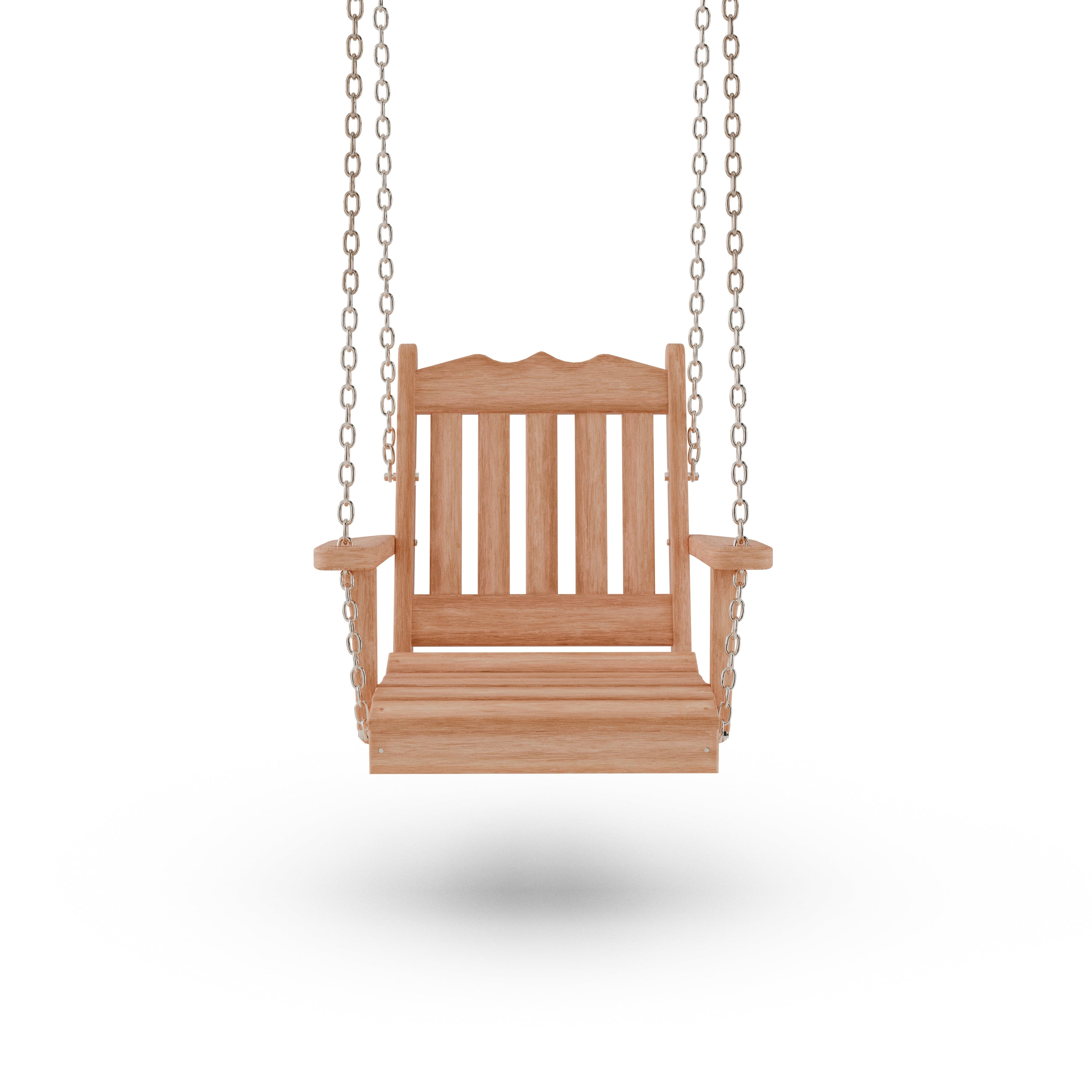 Keystone Amish Co. York Red Cedar Swing Chair - Handcrafted Outdoor Hanging Chair for Porch, Patio, Garden - Comfortable & Durable Cedar Wood Swing Seat for Relaxing