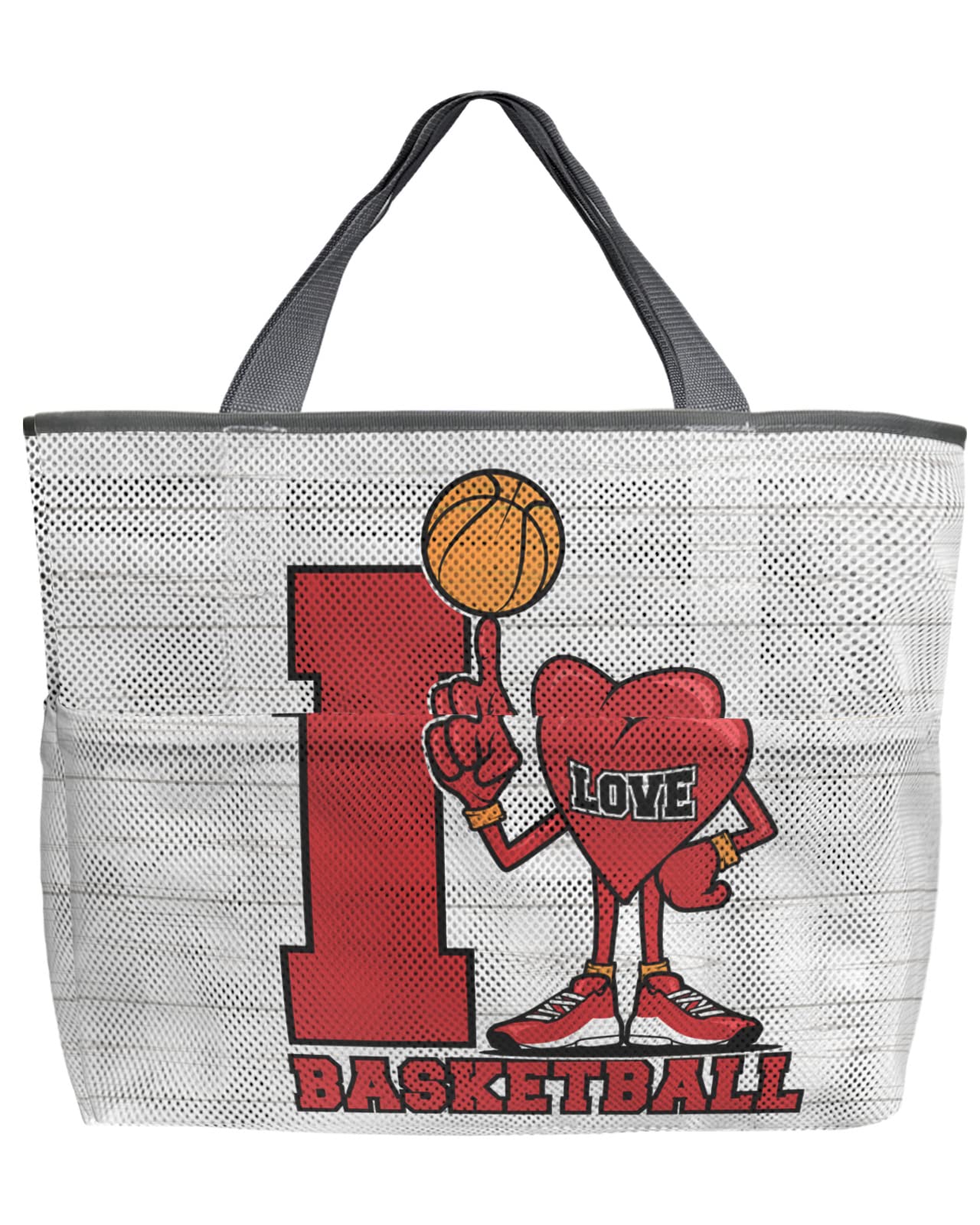 60L Oversized Mesh Beach Tote Bag - Quick Dry Swim Bag with Pockets, Foldable & Lightweight (24