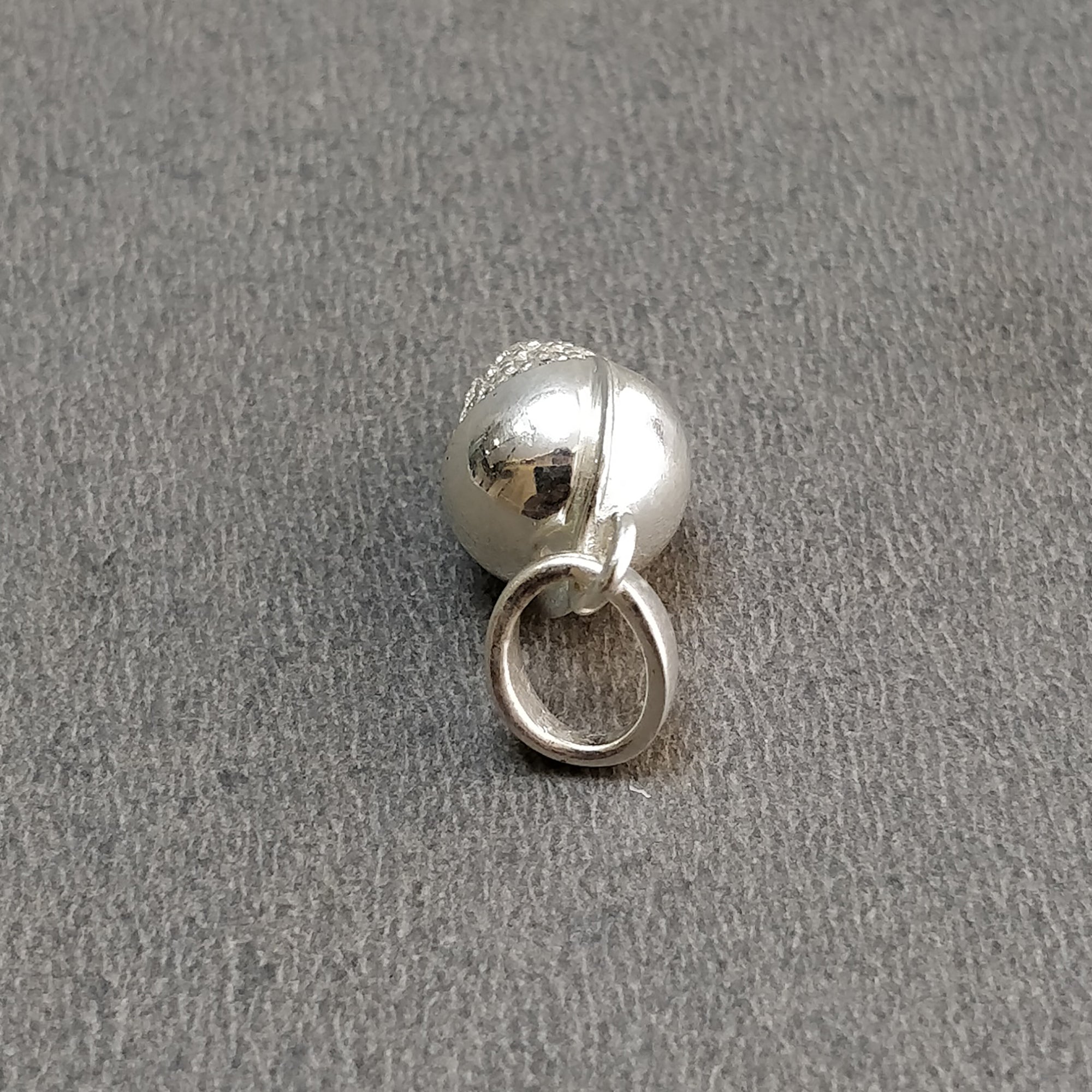 5.00gms Sterling Silver Cubic Zirconia Pendant - Mini Bullet & Leaf Loop Design | Elegant Jewelry Gift for Women | Perfect for Birthdays, Anniversaries & Special Occasions