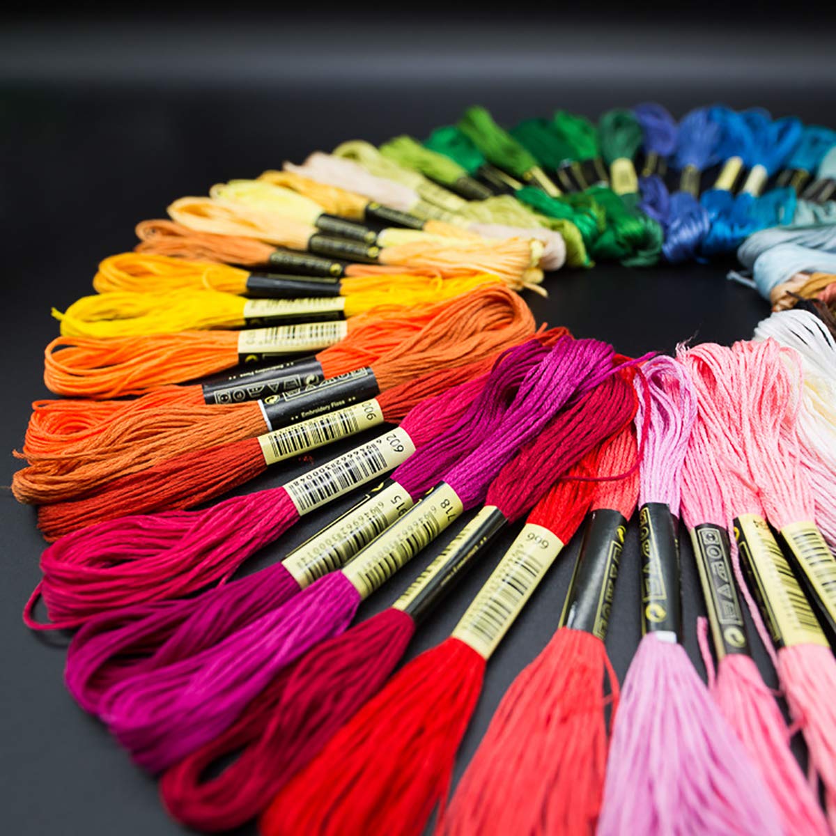 Vilihkc 150 Skeins Rainbow Embroidery Floss Set - Premium Cotton Cross Stitch Threads for DIY Bracelets, Friendship Bands & Handmade Crafts | Perfect for Scrapbooking, Needlework & Home Decor Projects