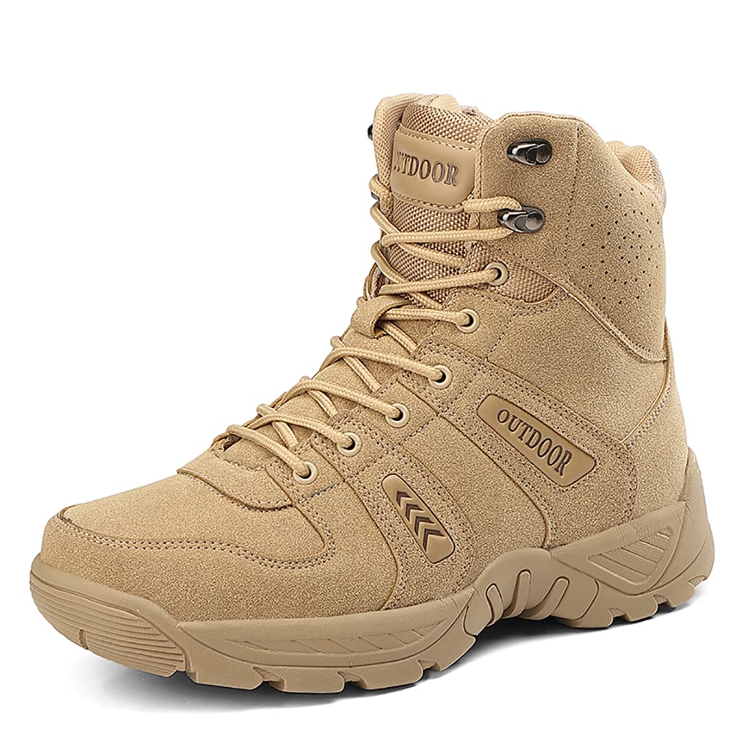Men's Tactical Combat Boots - Lightweight Hiking Boots for Outdoor Sports, High-Top Breathable Military Boots - Perfect for Hiking, Camping & Outdoor Adventures