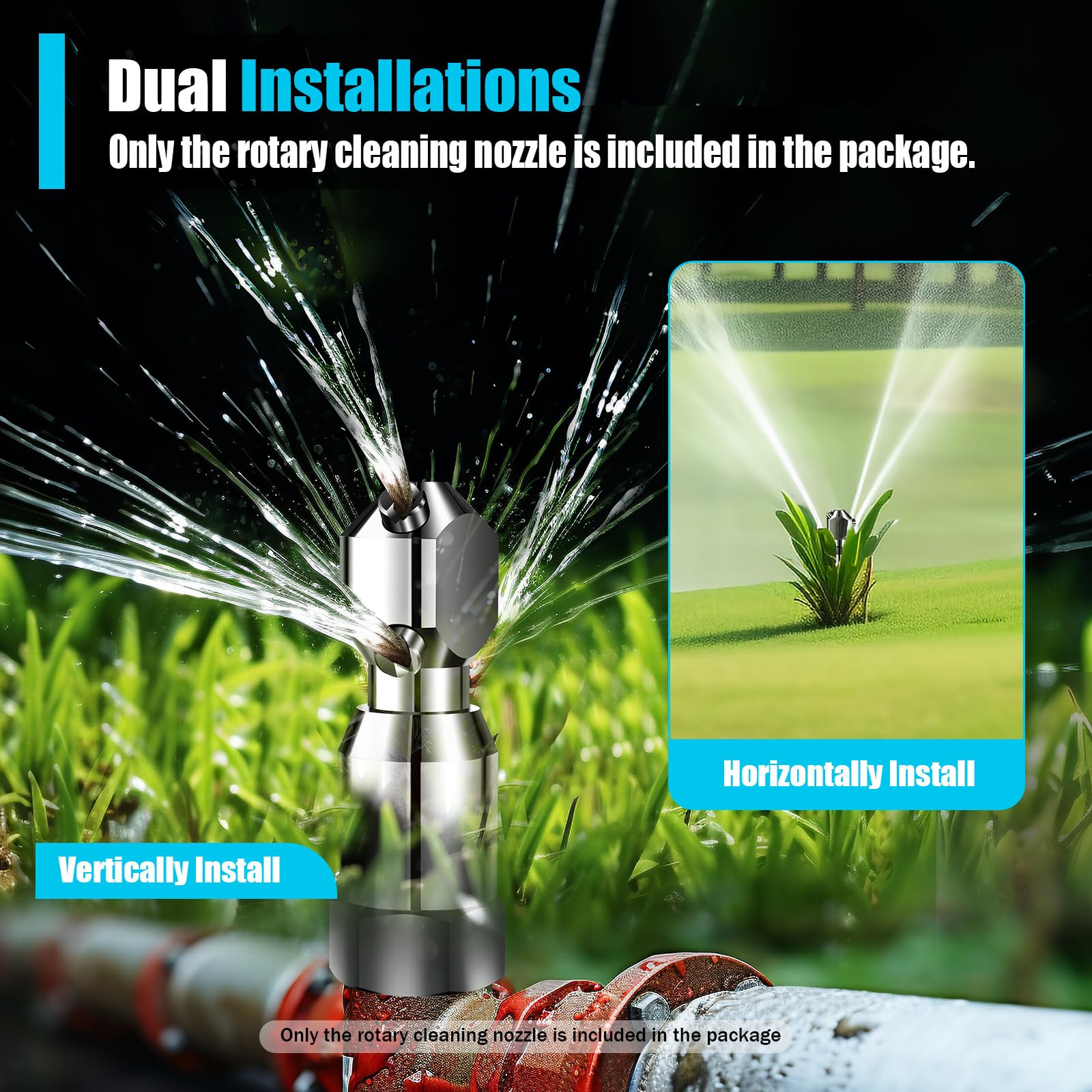 360 Degree Rotating Spray Nozzle with 3/4