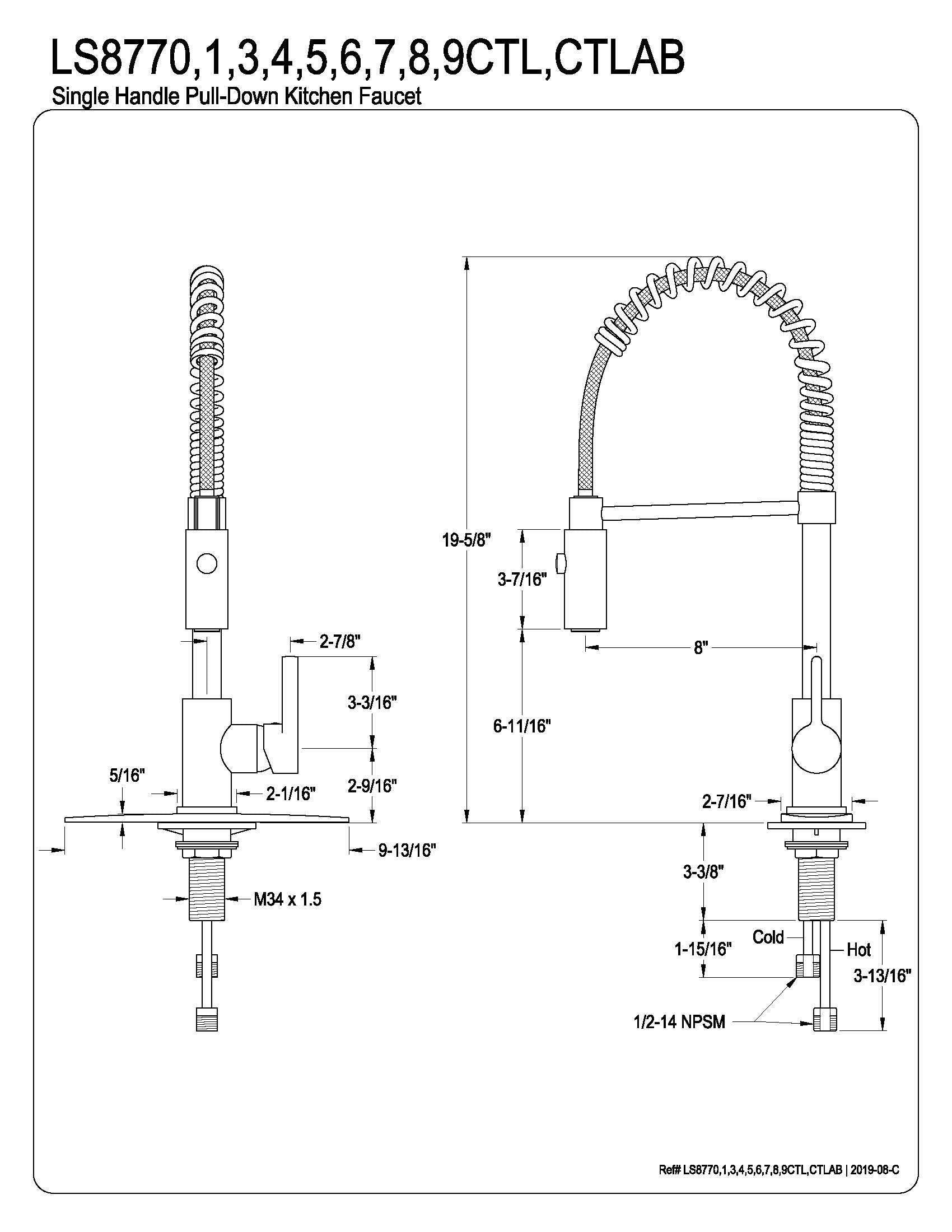 High-Quality Continental Single Handle Pre Rinse Kitchen Faucet - Perfect for Modern Home Kitchens & Commercial Use
