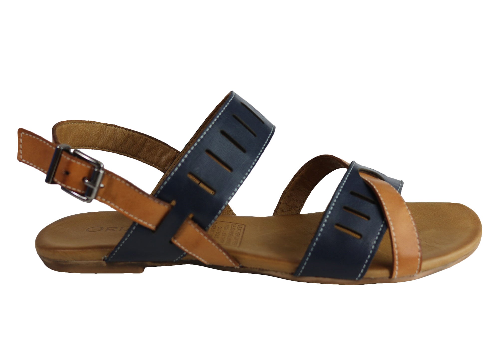 Orizonte Toto Women's European Leather Comfortable Flat Fashion Sandals - Stylish & Comfortable for Walking, Travel & Summer Outfits