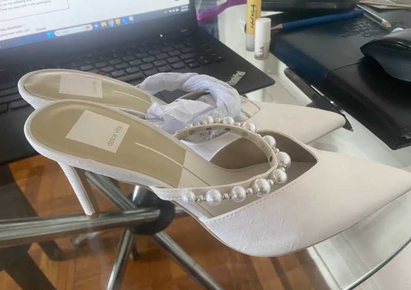 KANIKA Pearl Heels - Vanilla Silk Women's High Heels for Weddings, Parties & Special Occasions | Comfortable & Elegant Dress Shoes