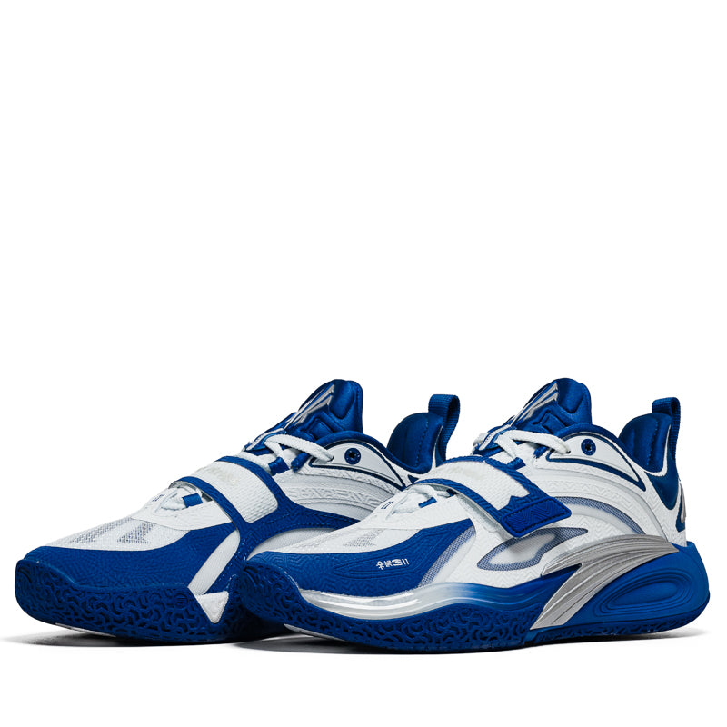 Anta Kai 1 'College' Basketball Shoes - White/Blue Men's Athletic Sneakers for Indoor & Outdoor Court Play